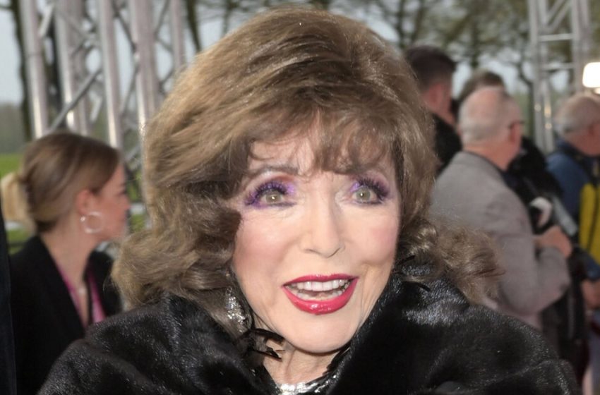  Lèvres rouges et épaules dénudées : Joan Collins, star de “Dynastie”, a fêté son 90e anniversaire avec son jeune mari